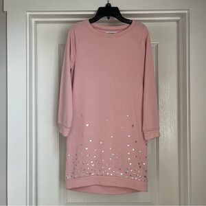 Old NavyPink Dress with Silver Heart Accents